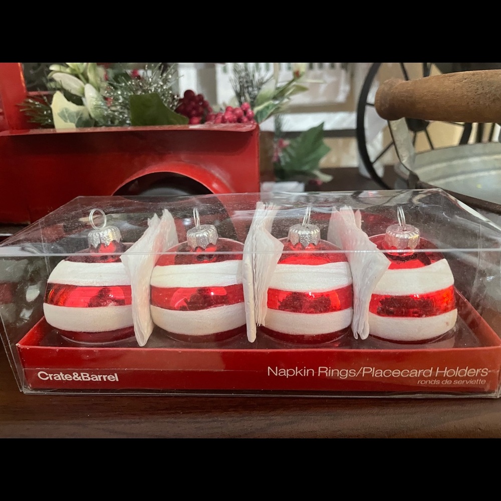 Christmas Crate and Barrel Napking Rings